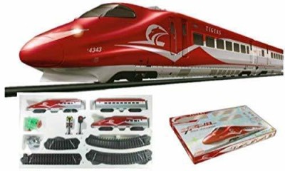 SR Toys Tigers Bullet Train Set with Light and Sound & Track High Speed Electric Metro(Multicolor)