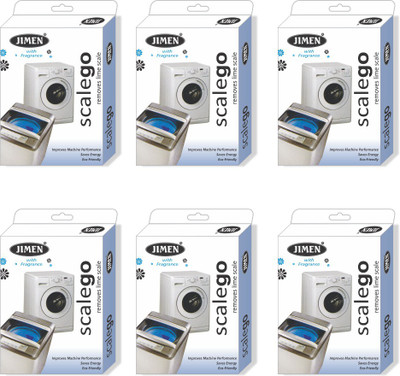 JIMEN SCALEGO Washing machine Appliance descaler Best washing machine cleaning powder for all leading brand of Fully automatic Front Load and Top Loading washing machine.(pack of 6) pkt 600 gram. Detergent Powder (apple)(600 g)