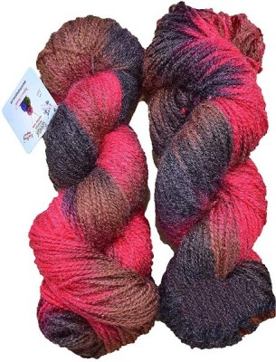 RCB Ganga Glow Knitting Yarn Wool, mehroon 300 gm Woolen Crochet Yarn Thread. Best Used with Knitting Needles, Crochet Needles. Ganga Wool Yarn for Knitting. Best Woolen Thread. Shade no -3
