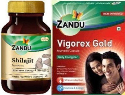 ZANDU Shilajit and Vigorex Gold (Pack of 2)(Pack of 2)