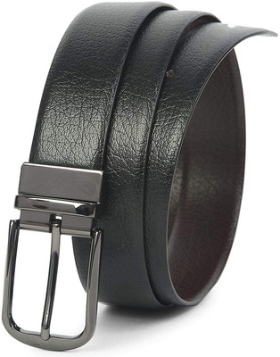 BlacKing Men Casual, Evening, Formal, Party Black Genuine Leather, Texas Leatherite, Artificial Leather Reversible Belt