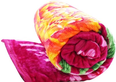 kirshinaENTERPRISES Floral Double Mink Blanket for  Heavy Winter(Microfiber, Multicolor)