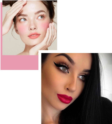 tanvi27 2 in 1 Liquid Blush Cream Eyeshadow Velvet Matte Peach Blusher Combo(PEACH)