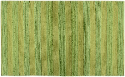 Saral Home Green Cotton Area Rug(3 ft,  X 5 ft, Rectangle)