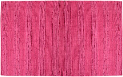 Saral Home Pink Cotton Dhurrie(3 ft,  X 5 ft, Rectangle)