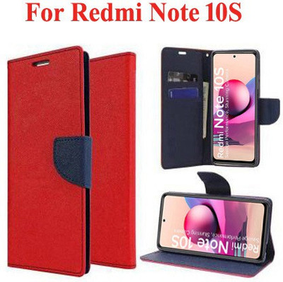Carnage Flip Cover for Redmi Note 10, Redmi Note 10S, Redmi Note 11SE(Red, Cases with Holder, Pack of: 1)