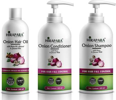 HIRAPARA Onion Hair Care Kit (Shampoo + Hair Conditioner + Hair Oil) -  Price History