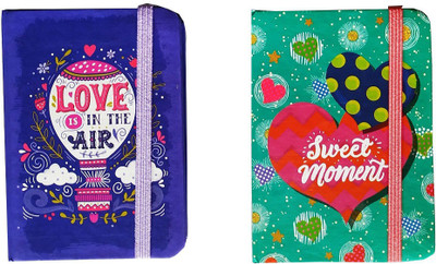 Blooming Box Love is in the air | Sweet Memories Pocket-size Diary Single Ruling 150 Pages(Multicolor, Pack of 2)