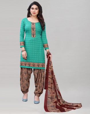 SIRIL Crepe Floral Print, Printed, Geometric Print Salwar Suit Material