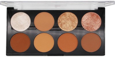 FASHION COLOUR PRO HD CONTOUR & HIGHLIGHTER PALETTE CH08 SHADE 03 Highlighter(MULTI COLOUR)