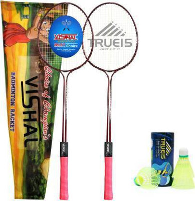 TRUE 15 VISHAL RAQUET WITH 3 PC ULTRA SHUTTLE Badminton Kit Badminton Kit