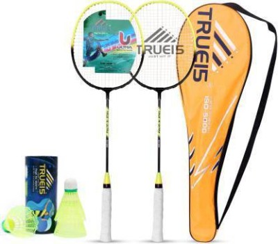 TRUE 15 ULTRA RAQUET YELLOW COVER WITH 3 PC ULTRA SHUTTLE Badminton Kit Badminton Kit