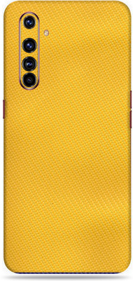 Satisfactory Realme X50 Pro Mobile Skin(Yellow-Carbon Fiber Skin With Matte Finish)