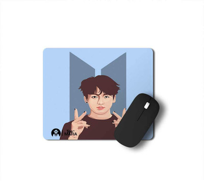 Tee Mafia Jungkook BTS Army Mouse Pad Non Slip Base Mousepad(Multicolor)