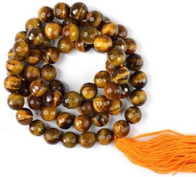 A1 Laxmi Ganesh Brown Tiger Eye Mala 108 Beads Tiger's Eye Stone Chain Tiger's Eye Stone Chain