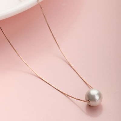 ZAVYA Pearl Rhodium Plated Sterling Silver Necklace