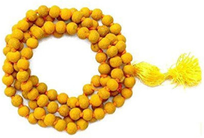 ADOWIK Haldi Turmeric Baglamukhi Mala Haldi Mala 108+1 beads 7- 8 mm Wood Chain