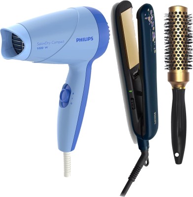 PHILIPS BHS397 & HP8142 with Premium Hot Curl Brush Personal Care Appliance Combo Personal Care Appliance Combo(Hair Dryer, Hair Straightener)