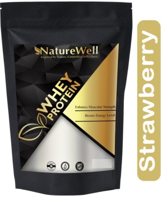 Naturewell Organics Pure Series Whey Protein Concentrate| Raw Whey from USA Pro(AS1662) Whey Protein(450 g, Strawberry)