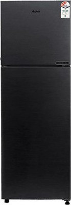 Haier 258 L Frost Free Double Door Top Mount 2 Star Convertible Refrigerator (BRUSHLINE BLACK, HRF-2783-BKS-E)