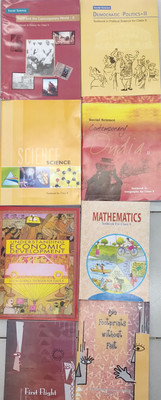 Combo Of X Standard NCERT ( Mathematics, Social Science, Political Science, Contemporary India, Science Footprints Without Feet, Understanding Economic Development,First Flight)(Paperback, Siraj Anwar)