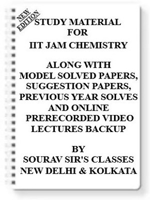 Study Material For Iit Jam Chemistry [ Pack Of 4 Books ] With Model Question Papers + Topicwise Analysis + Mcq Questions+ Special Practice Set(Spiral, SOURAV SIR)
