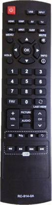 Akshita RC-914-0A LCD LED TV Remote Control ( with USB Function ) ( Chake Image With Old Remote ) PANASONIC Remote Controller(Black)