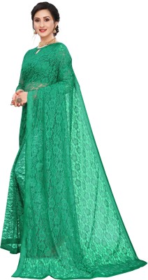 SAREEYA16 Self Design Bollywood Net, Jacquard Saree(Light Green)