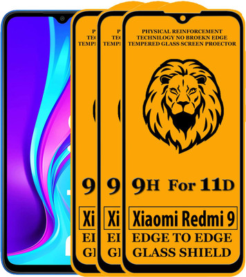 Dream Edge To Edge Tempered Glass for Mi Redmi 9(Pack of 3)