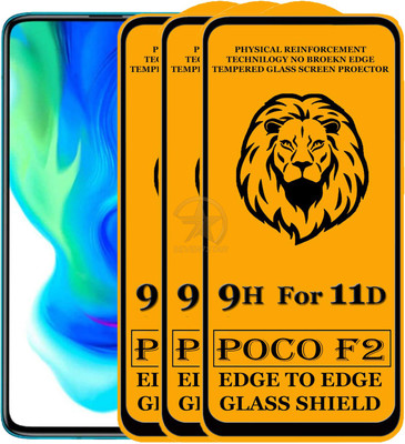 SEVEN7STAR Edge To Edge Tempered Glass for Xiaomi Poco F2(Pack of 3)