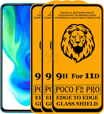 SEVEN7STAR Edge To Edge Tempered Glass for Xiaomi Poco F2 Pro(Pack of 3)