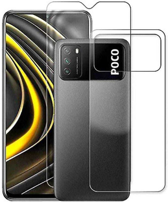 DOWRVIN Front and Back Tempered Glass for POCO M3(Pack of 1)