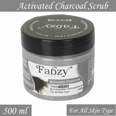 fabzy London Activated Charcoal Scrub - 500 ml Scrub(500 ml)