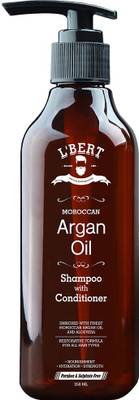 LBERT Moroccan Argan Oil Shampoo with Conditioner, Vitamin Enriched &amp; Volumizing Treatment for Hair Loss, Damage, Thinning and Regrowth, Gentle on Curly &amp; Color Treated Hair for Men &amp; Women  (250 ml)
