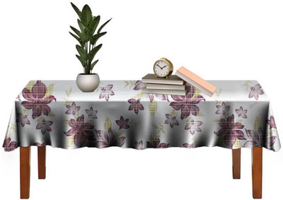 JM Homefurnishings PVC 6 Seater Floral Table Cover(Multicolor)