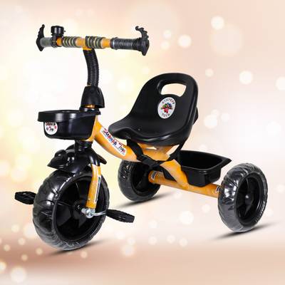DIYANK BABY TRICYCLE FOR KIDS WITH BASKET YELLOW COLOUR KIDS TRICYCLE RECOMMENDED TRICYCLE FOR BABY GIRL OR TRICYCLE FOR BABY BOY OR TRICYCLE FOR TODDLER GIRL OR TRICYCLE FOR TODDLER BOY RECOMMENDED FOR TODDLER 1,2,3,4,5 YEAR CHILDREN TRICYCLE FOR KIDS DY FRONT AND BACK BASKET YELLOW-12 Tricycle  (Yellow)