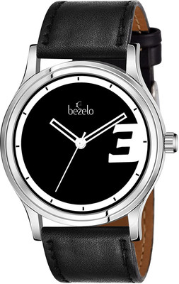 BEZELO BEZELO GR-A-1072-C Black dial Leather Analog Analog Watch  - For Men