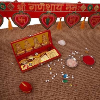 RivuTrendz Shri Laxmi Kuber Dhan Varsha Yantra-Medium Size , Multicolour Brass Yantra (Pack of 1) Brass Yantra(Pack of 1)