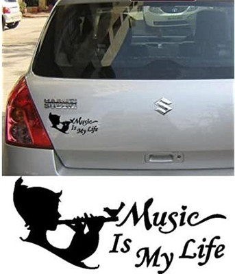 Helsov Sticker & Decal for Car & Bike(Black)