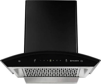 Faber Hood everest sc tc hc bk 60 Auto Clean Wall Mounted Chimney (black 1200 CMH)