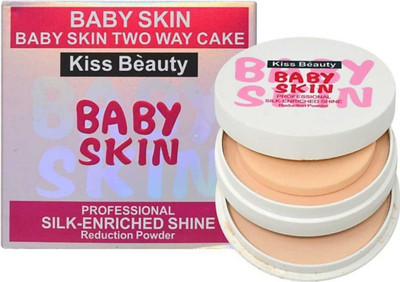 Kiss Beauty Silk-Enriched Shine (Baby Skin) Compact Powder 9510-01 Compact(pink, 20 g)