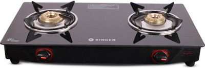 Singer Maxiflare 2 GS Glass Manual Gas Stove(2 Burners)