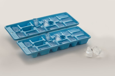 POLYSET Blue Plastic Ice Cube Tray(Pack of2)