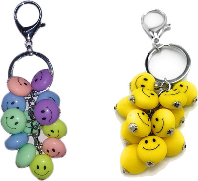 VS Club COMBO_SMILEY_KEYCHAIN_12_YLW_MULTICOLOUR Key Chain
