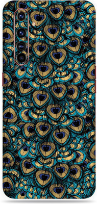 Satisfactory Realme X50 Pro Mobile Skin(Peacock-Feather Glitter Skin With Matte Finish)