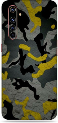 Satisfactory Realme X50 Pro Mobile Skin(Yellow-Camouflage Skin With Matte Finish)