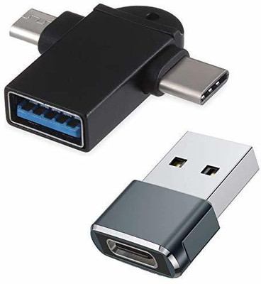 Ravbelli USB Type C, USB, Micro USB, USB OTG Adapter(Pack of 2)