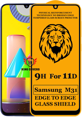 KING COVERS Edge To Edge Tempered Glass for Samsung Galaxy M31(Pack of 1)