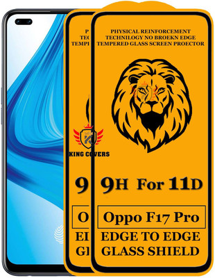 KING COVERS Edge To Edge Tempered Glass for Oppo F17 Pro(Pack of 2)