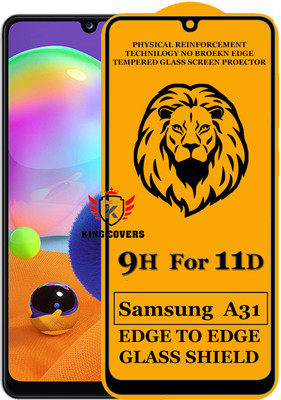 KING COVERS Edge To Edge Tempered Glass for Samsung Galaxy A31(Pack of 1)